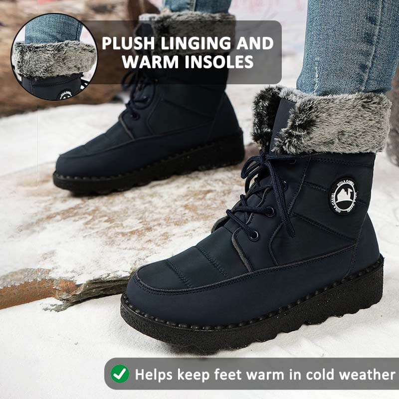 Women's Fashion Cotton Boots Thick-Sole Height-Increasing Long Boots Cold-Resistant Warm Snow Boots