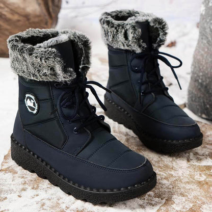 Women's Fashion Cotton Boots Thick-Sole Height-Increasing Long Boots Cold-Resistant Warm Snow Boots