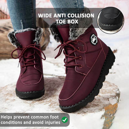 Women's Fashion Cotton Boots Thick-Sole Height-Increasing Long Boots Cold-Resistant Warm Snow Boots