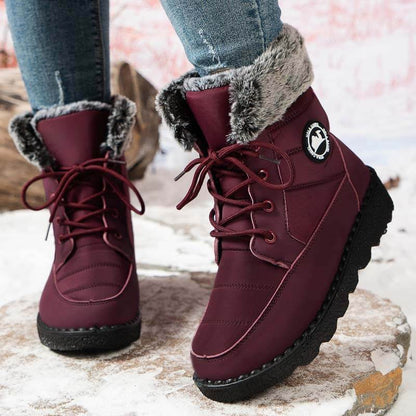 Women's Fashion Cotton Boots Thick-Sole Height-Increasing Long Boots Cold-Resistant Warm Snow Boots