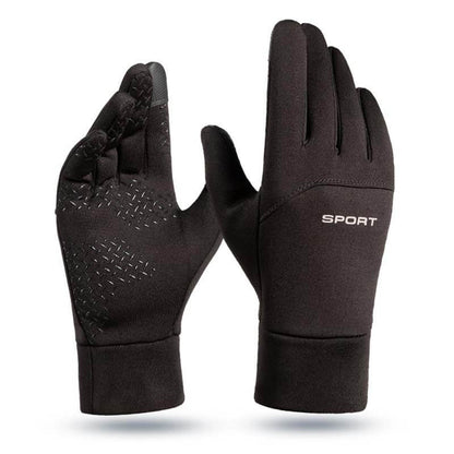 Outdoor Winter Plush Lining Warm Non-slip Gloves Cycling Mountaineering Skiing Waterproof Windproof Sports Gloves