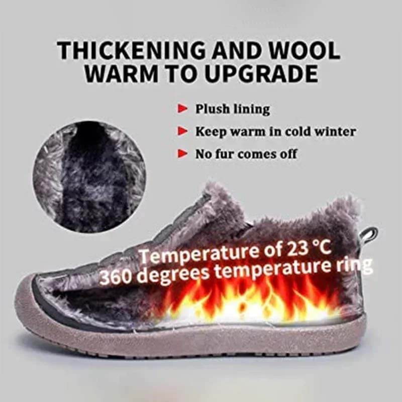 Stivali da neve all'aperto foderato di peli caldi impermeabili Unisex (le persone con piedi larghi/spessi/arcuati si consigliano di scegliere una scarpa più grande.)