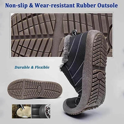 Stivali da neve all'aperto foderato di peli caldi impermeabili Unisex (le persone con piedi larghi/spessi/arcuati si consigliano di scegliere una scarpa più grande.)
