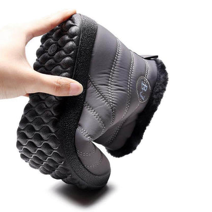 Rutschfeste wasserdichte Frauen Schneeschuhe mit Reißverschluss aus Baumwolle