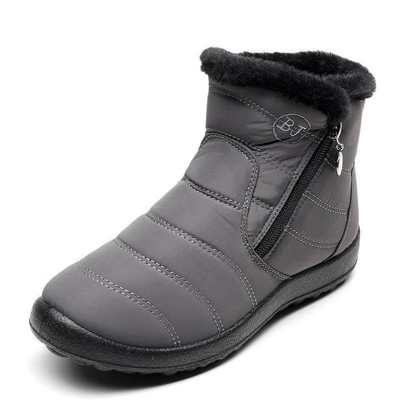 Mujeres de invernada de nieve de invierno zapatos de algodón impermeables gruesos