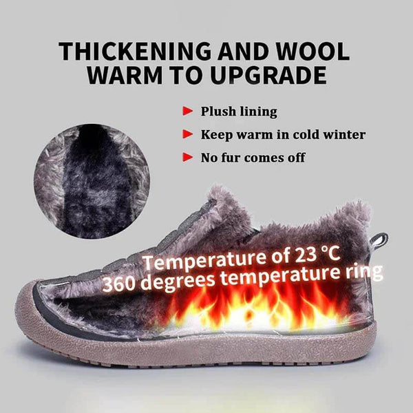 Las zapatillas de nieve de invierno para hombres se deslizan sobre los botines de los botines antideslizan las zapatillas de piel resistentes al agua resistente al agua al aire libre