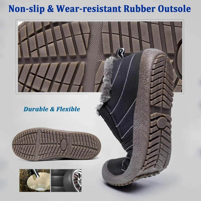 Herren Winter Schneeschuhe Schlupfstiefeletten Anti Rutsch Wasserdicht Beständig Pelzgefütterte Outdoor Sneakers