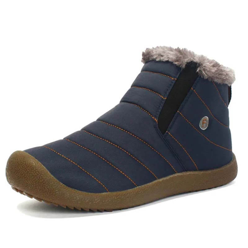Las zapatillas de nieve de invierno para hombres se deslizan sobre los botines de los botines antideslizan las zapatillas de piel resistentes al agua resistente al agua al aire libre
