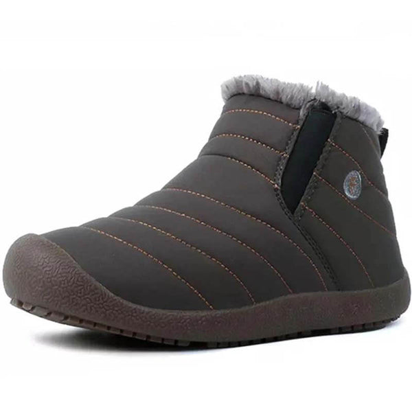 Las zapatillas de nieve de invierno para hombres se deslizan sobre los botines de los botines antideslizan las zapatillas de piel resistentes al agua resistente al agua al aire libre