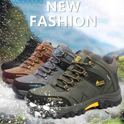 Le cuoio impermeabile da uomo Kaegreel Stivali da trekking da escursionismo da lavoro caldi scarpe da lavoro scarpe da lavoro invernali