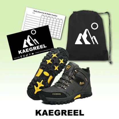 Le cuoio impermeabile da uomo Kaegreel Stivali da trekking da escursionismo da lavoro caldi scarpe da lavoro scarpe da lavoro invernali