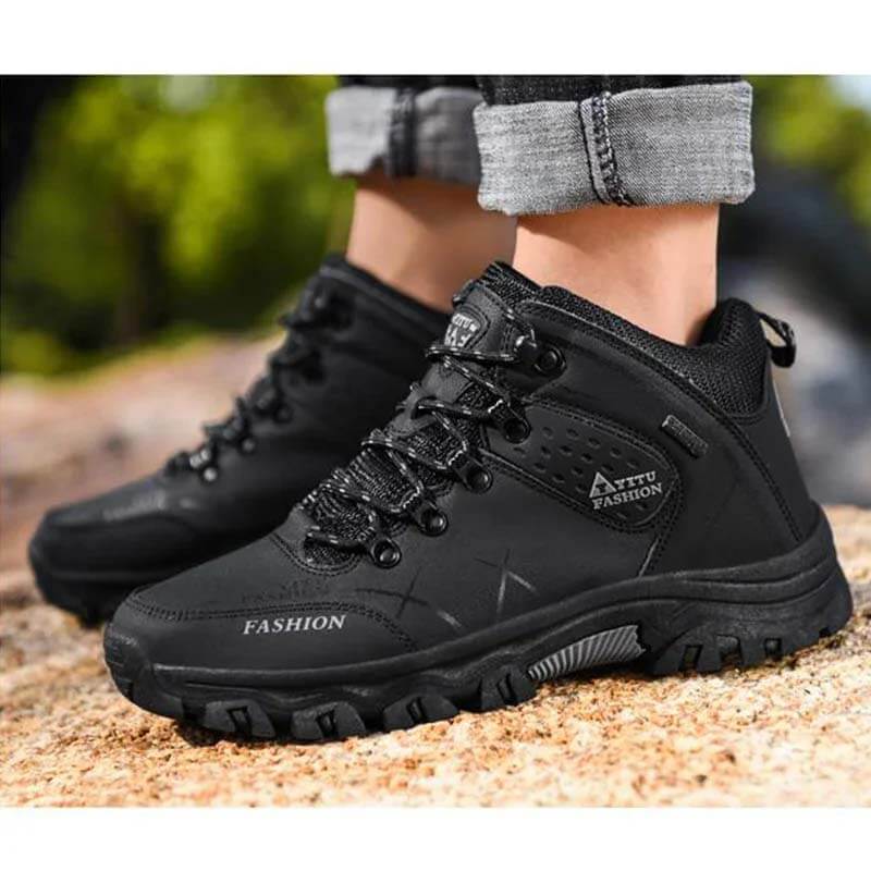 Le cuoio impermeabile da uomo Kaegreel Stivali da trekking da escursionismo da lavoro caldi scarpe da lavoro scarpe da lavoro invernali