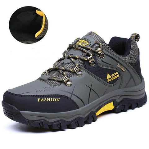 Kaegreel Hombres al aire libre Non Slip Lace Up Faging Climbing Hocking Zapatos