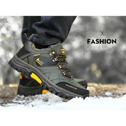 Kaegreel Herren Outdoor Non -Slip Schnüre -up Plüschkletterwanderschuhe