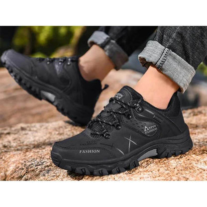 Kaegreel Herren Outdoor Non -Slip Schnüre -up Plüschkletterwanderschuhe