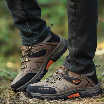 Kaegreel Herren Outdoor Non -Slip Schnüre -up Plüschkletterwanderschuhe