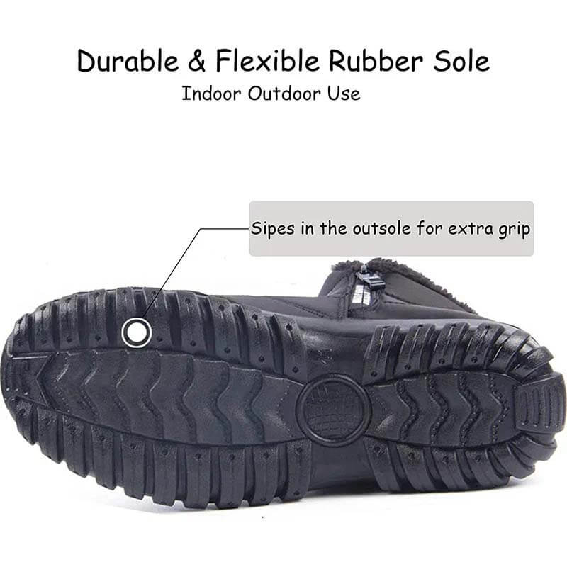 Chaussures d'hiver hommes fausse fourrure bottes d'hiver à fermeture d'hiver à fermeture d'hiver chaude et à neige