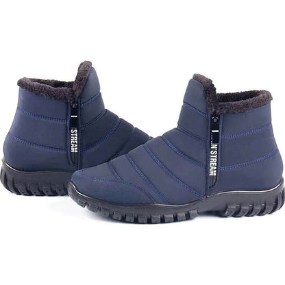 Chaussures d'hiver hommes fausse fourrure bottes d'hiver à fermeture d'hiver à fermeture d'hiver chaude et à neige