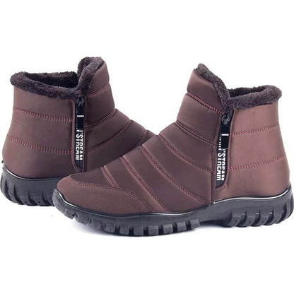 Chaussures d'hiver hommes fausse fourrure bottes d'hiver à fermeture d'hiver à fermeture d'hiver chaude et à neige