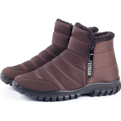 Chaussures d'hiver hommes fausse fourrure bottes d'hiver à fermeture d'hiver à fermeture d'hiver chaude et à neige