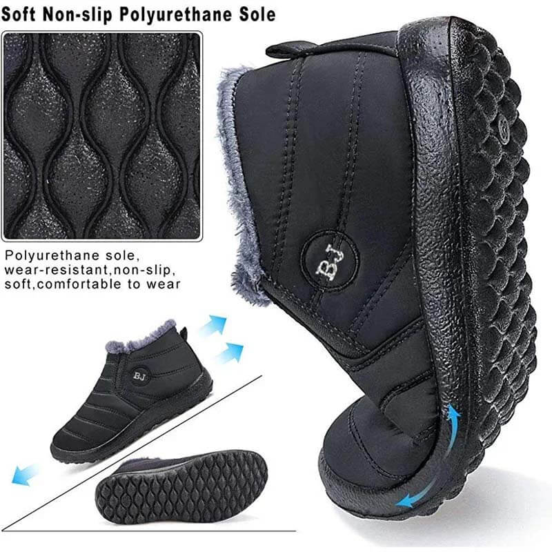 Lettera di fodera di pelliccia calda impermeabile da uomo Kaegreel Slip su stivaletti