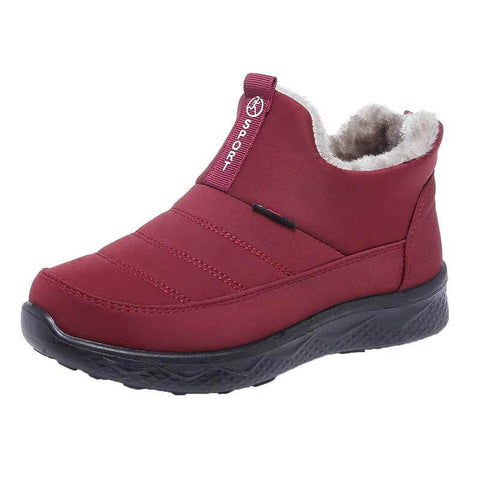 Damas botas de nieve zapatos de invierno para mujeres forra de piel con botines de invierno cálidos con cremallera al aire libre deslizamiento impermeable en zapatos cómodos