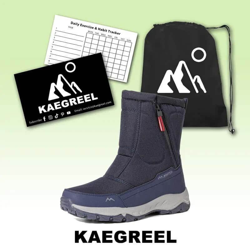 Bottes de neige d'hiver pour hommes Zip côté zip, imperméable, sans glissement, résistant à l'usure, épais et velouté