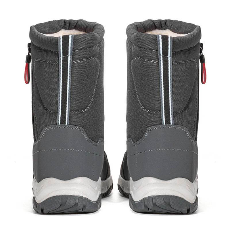 Bottes de neige d'hiver pour hommes Zip côté zip, imperméable, sans glissement, résistant à l'usure, épais et velouté