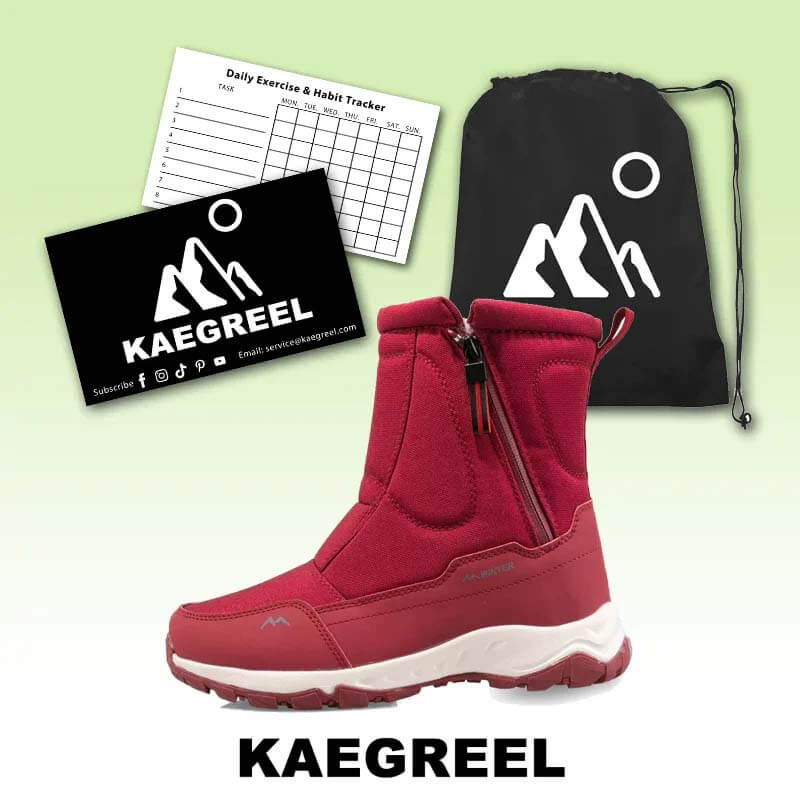 Women's winter snow boots side zip, waterproof, non-slip, wear-resistant, thick and velvety warm