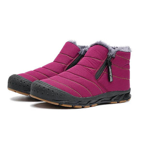 Zapatos de invierno para mujeres Botas de nieve forradas cálidas botas de eje corto de eje corto