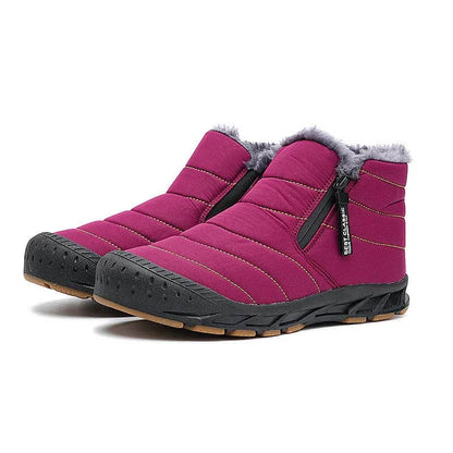 Stivali da neve foderati caldi stivali ad albero corto piatto outdoor comodo non slittamento e scarpa a piedi nudi impermeabili invernali (unisex)