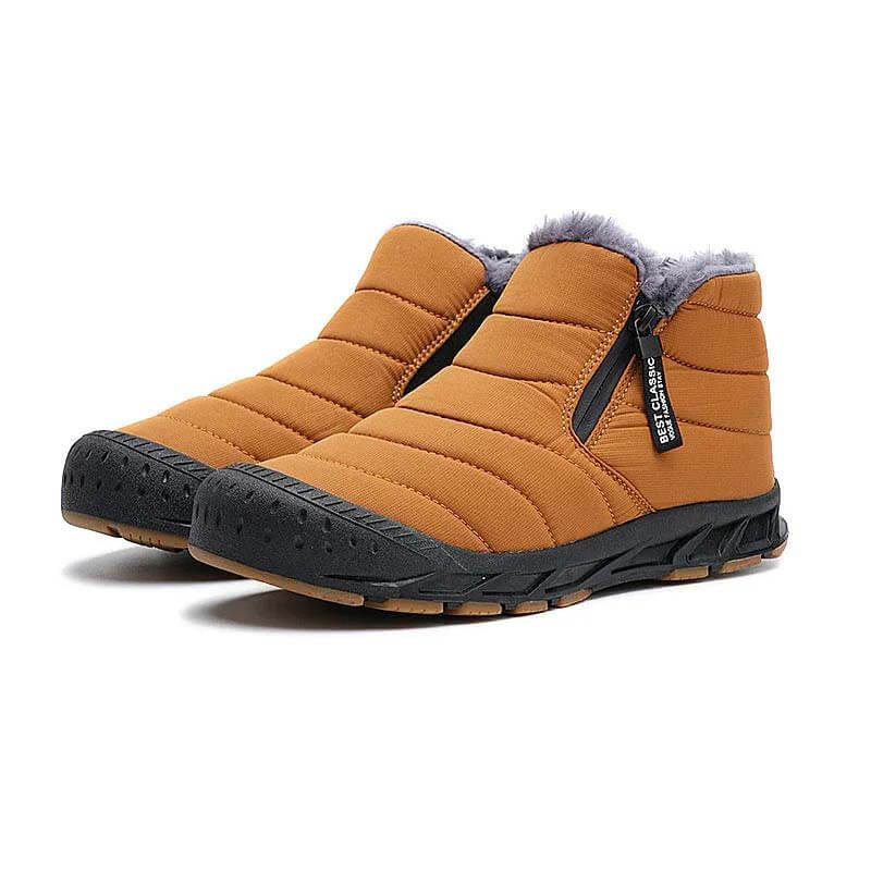 Stivali da neve foderati caldi stivali ad albero corto piatto outdoor comodo non slittamento e scarpa a piedi nudi impermeabili invernali (unisex)