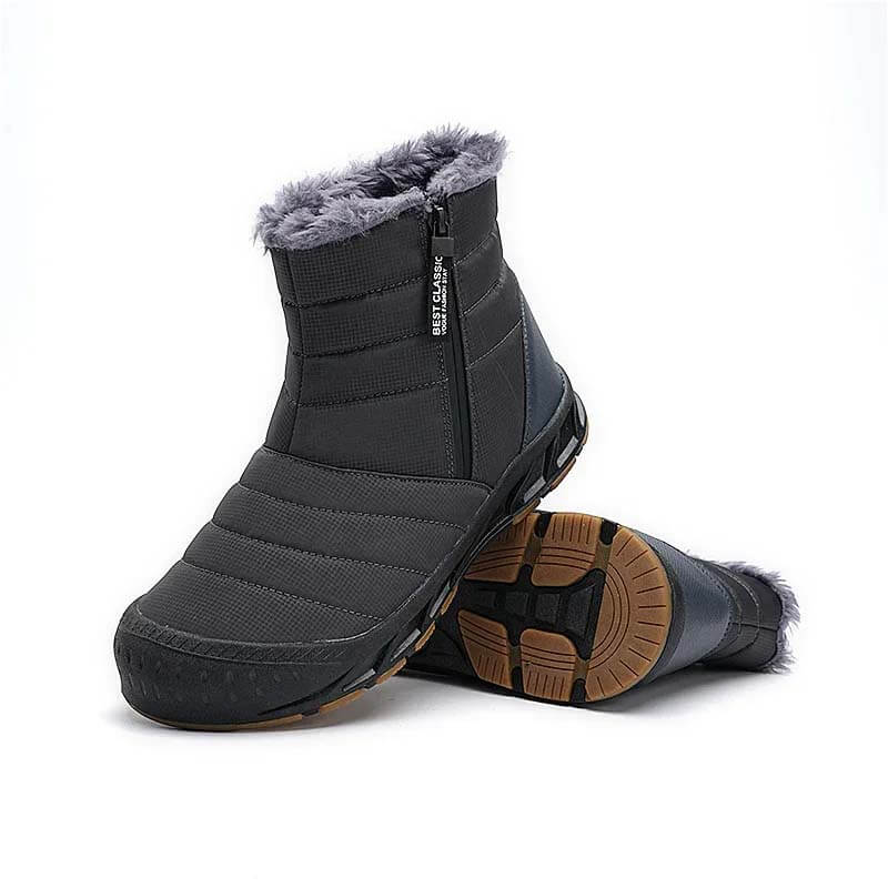 High Top Side Reißverschlussschnee Stiefel Outdoor Sport Freizeit Walking Wanderwanderung nicht rutschfestes und wasserdichtes Winter Barfußschuh (Unisex)
