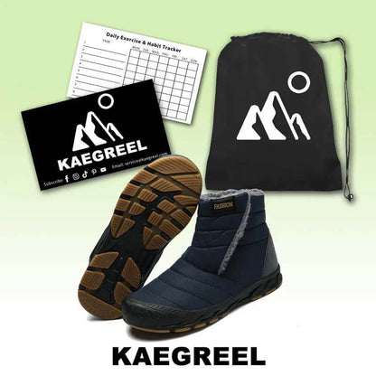 Snow Boots Autumn & Winter Warm Outdoor Casual Shoes Wear-Resistant Hiking Shoes Footwear Non-slip & Waterproof Winter Barefoot Shoe (Unisex)