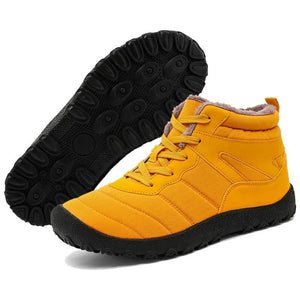 Botas de nieve para hombres correas a prueba de frío zapatos de invierno zapatos de senderismo calzado sin deslizamiento e impermeable zapato descalzo de invierno