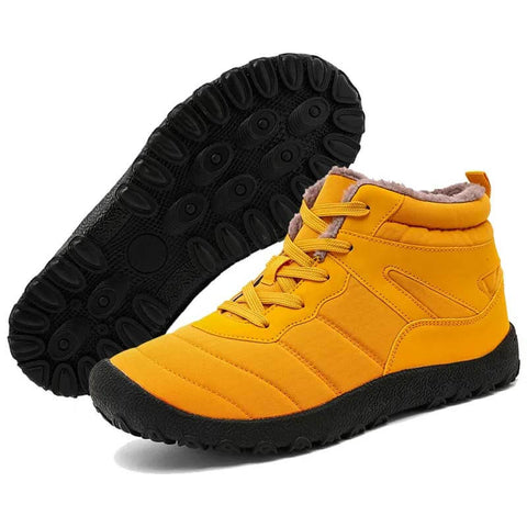Botas de nieve para hombres correas a prueba de frío zapatos de invierno zapatos de senderismo calzado sin deslizamiento e impermeable zapato descalzo de invierno