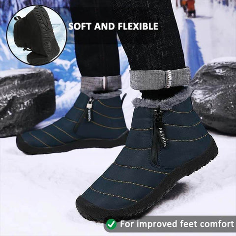 Herbst & Winter Schneestiefel warme Outdoor-Schuhe Wanderschuhe Schuhe Schuhwaren nicht rutsch und wasserdichte Winter Barfußschuh (Unisex)