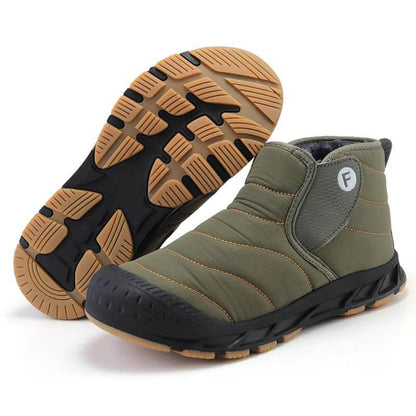 Autumn & Winter Snow Boots Outdoor Plus Velvet Hiking Shoes Footwear Non-slip & Waterproof Winter Barefoot Shoe (Unisex)