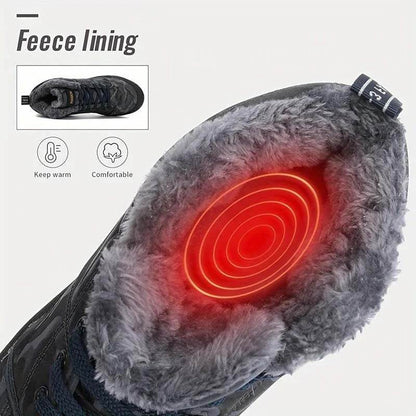 Stivali da neve da uomo Calda pile calda accogliente stivali caviglie non slip lussuosi comodi scarpe da trekking all'aperto scarpe da trekking inverno inverno