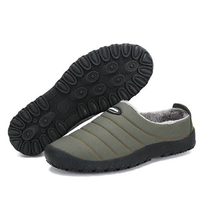 Forro de peluche para hombre Tela impermeable resbalón en suela suave zapatilla casual