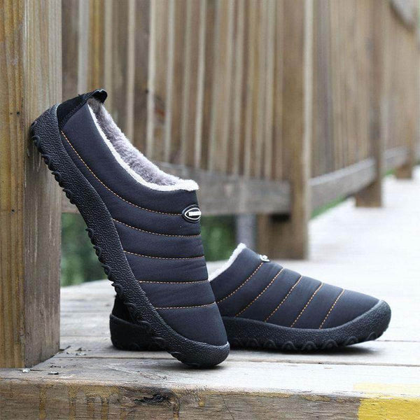 Herren-Plüsch-Futter-wasserdichter Stoff-Slip auf weichem sohle Casual Slipper