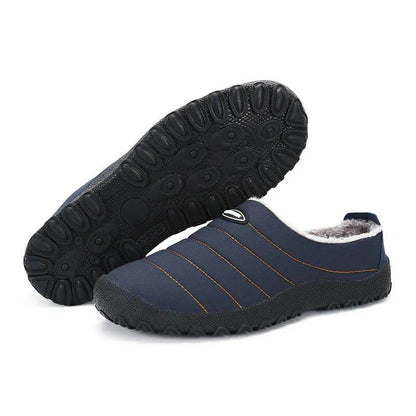 Forro de peluche para hombre Tela impermeable resbalón en suela suave zapatilla casual