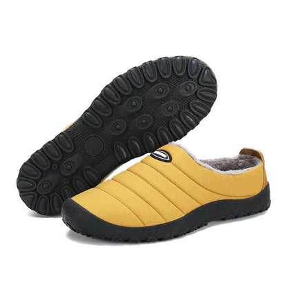 Forro de peluche para hombre Tela impermeable resbalón en suela suave zapatilla casual