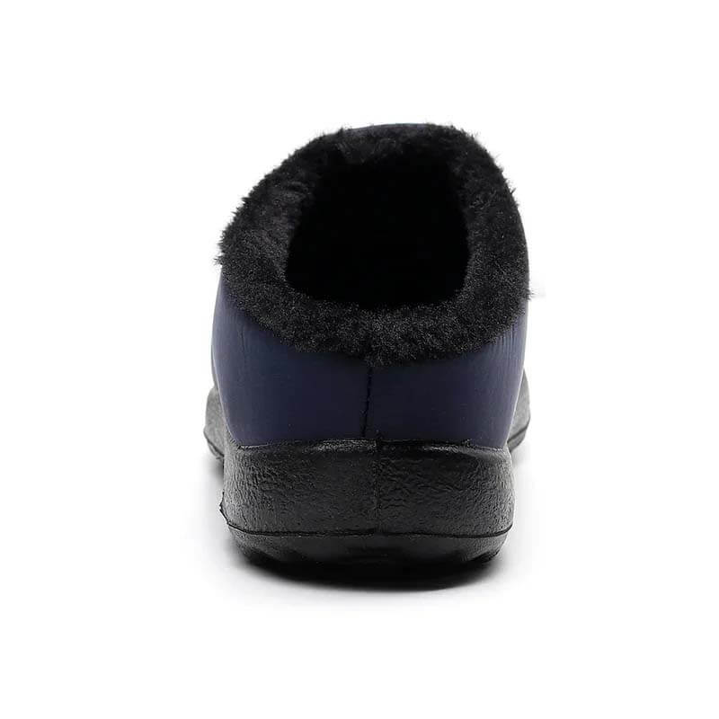 Comfortable memory foam winter slippers for women, plush, fleece lined slippers, non slip rubber sole, indoor outdoor slippers