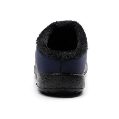 Comfortable memory foam winter slippers for women, plush, fleece lined slippers, non slip rubber sole, indoor outdoor slippers
