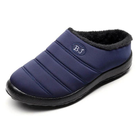 Bequeme Memory Foam-Winterhausschuhe für Damen, Plüsch, mit Fleece gefütterte Hausschuhe, rutschfeste Gummisohle, Hausschuhe für drinnen und draußen