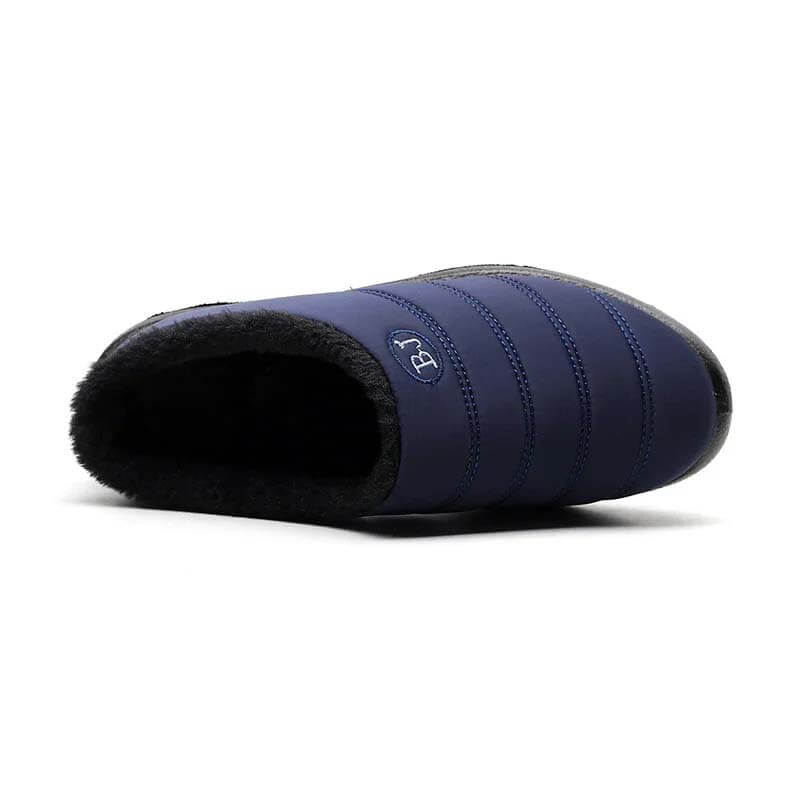 Comfortable memory foam winter slippers for women, plush, fleece lined slippers, non slip rubber sole, indoor outdoor slippers