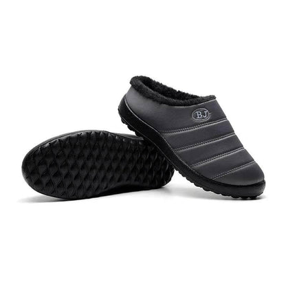 Comfortable memory foam winter slippers for women, plush, fleece lined slippers, non slip rubber sole, indoor outdoor slippers