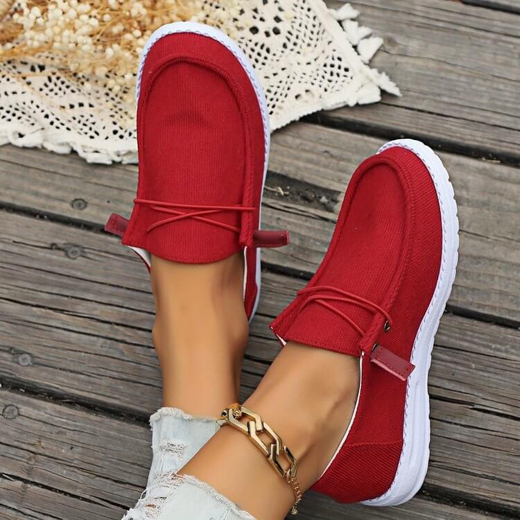 Women Casual Spring Autumn Flat-soled Slip-on Low-top Loafers Shoes