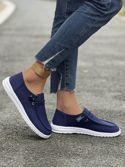 Women Casual Spring Autumn Flat-soled Slip-on Low-top Loafers Shoes